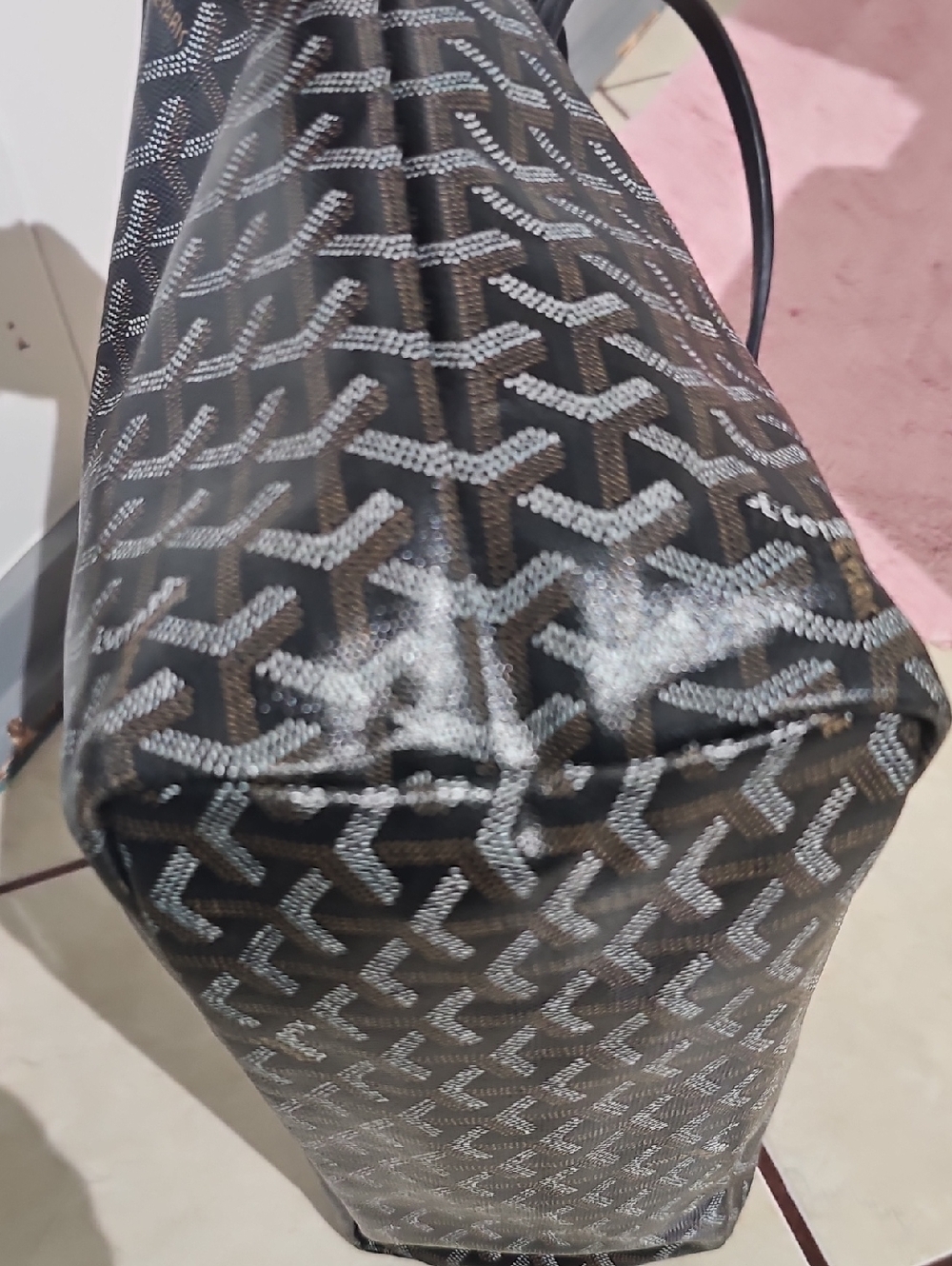 Goyard Black Patterned Tote Bag with Pouch Pre-owned - Picture 12 of 16